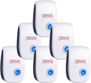 Ultrasonic Pest Repeller 6 Packs, the Newest Pest Repellent Electronic Indoor Plug in for Insects, Mosquitoes, Mice, Ants, Roaches, Spiders, Bugs, Fli